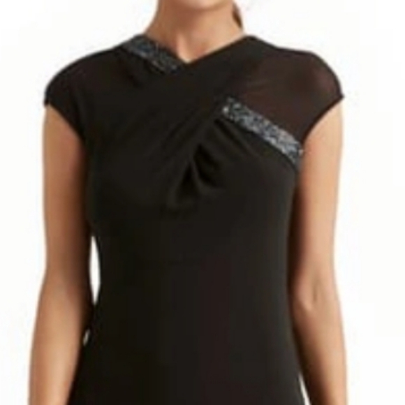 Halson Heritage Embellished Neck Gown in Black Size 0 - Picture 7 of 10